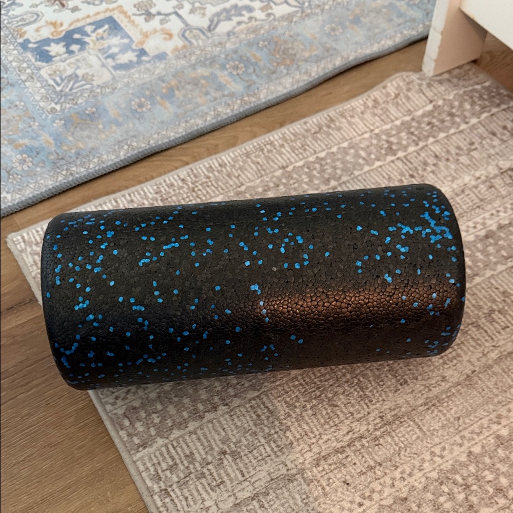 Black and Blue Foam Roller